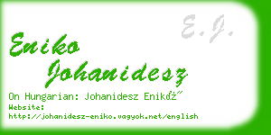 eniko johanidesz business card